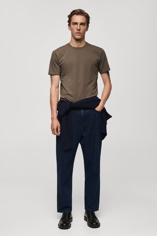 T-shirt coton stretch - Marron