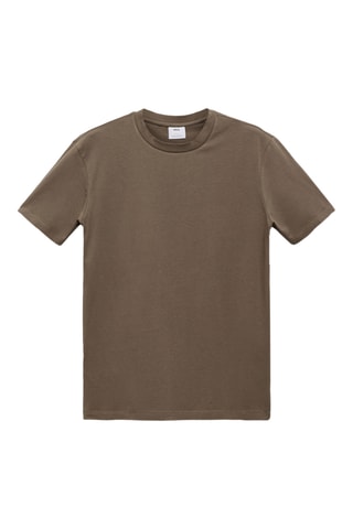 T-shirt coton stretch - Marron