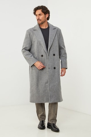 Manteau droit - Gris