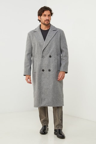 Manteau droit - Gris