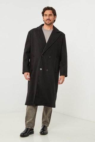 Manteau droit - Noir