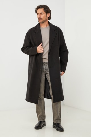 Manteau droit - Noir