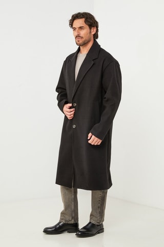 Manteau droit - Noir
