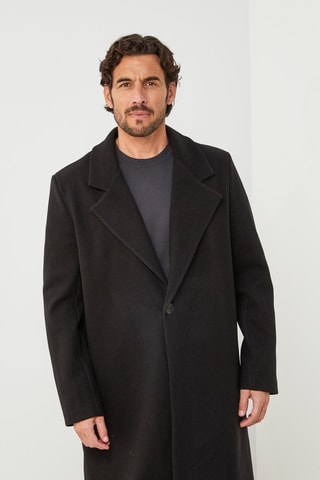 Manteau droit - Noir