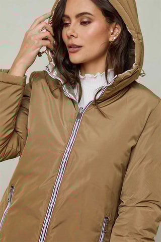 Doudoune réversible à capuche - Taupe