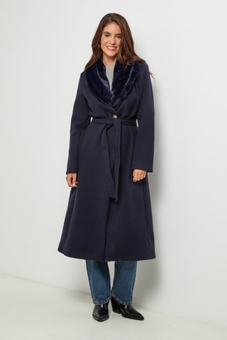 Manteau droit - Bleu marine