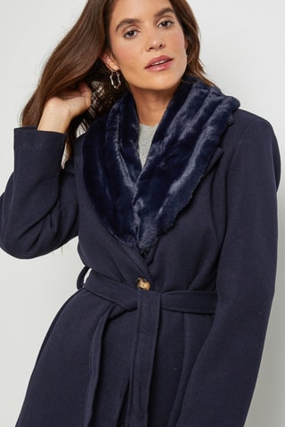 Manteau droit - Bleu marine