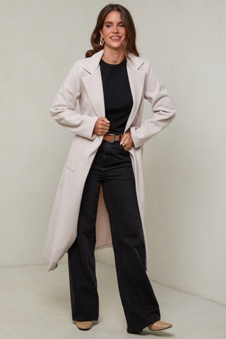 Manteau droit - Écru