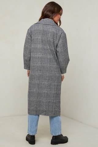 Manteau droit - Blanc et gris