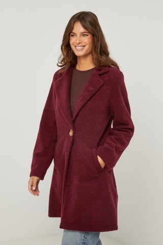 Manteau droit - Bordeaux