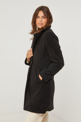 Manteau droit - Noir