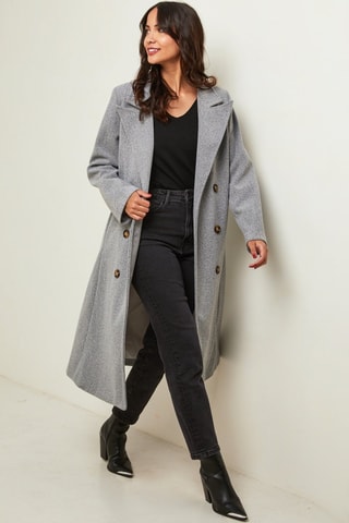 Manteau droit - Gris