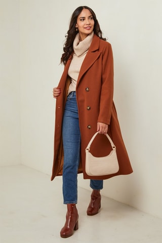 Manteau droit - Marron