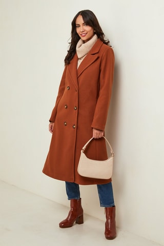 Manteau droit - Marron