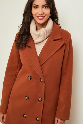 Manteau droit - Marron