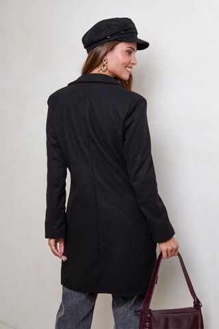 Manteau droit - Noir