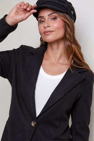 Manteau droit - Noir