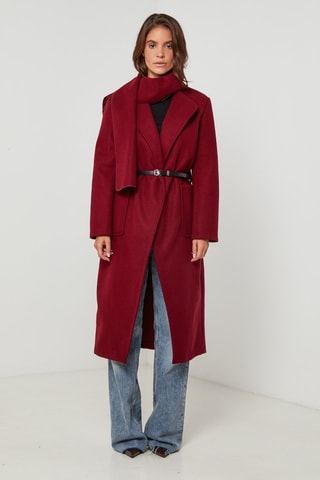 Manteau droit - Bordeaux