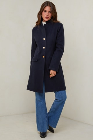 Manteau droit - Bleu marine