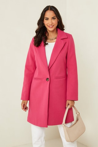 Manteau droit - Rose