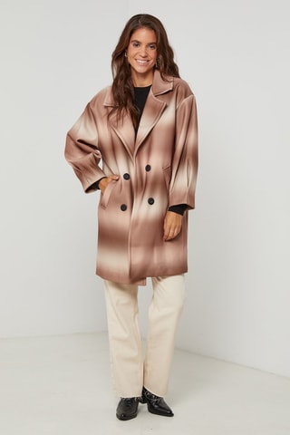 Manteau loose - Beige et marron
