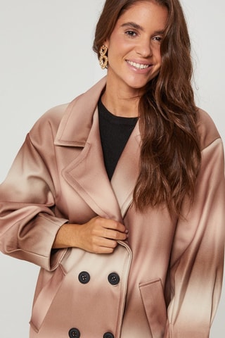 Manteau loose - Beige et marron