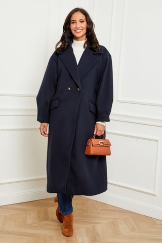 Manteau long loose - Bleu marine