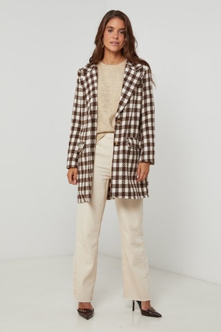 Manteau droit - Marron