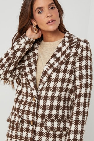 Manteau droit - Marron