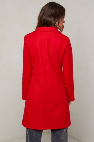 Manteau droit - Rouge