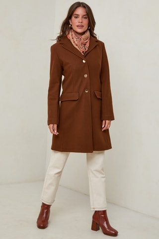 Manteau droit - Marron