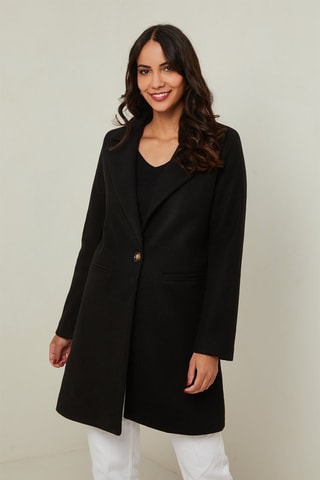 Manteau droit - Noir