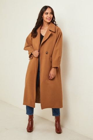 Manteau long loose - Camel