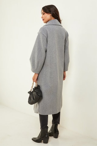 Manteau long loose - Gris