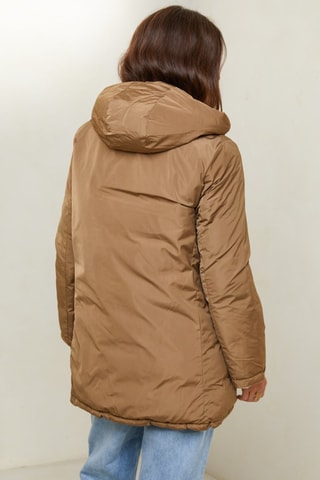 Doudoune droite réversible - Camel