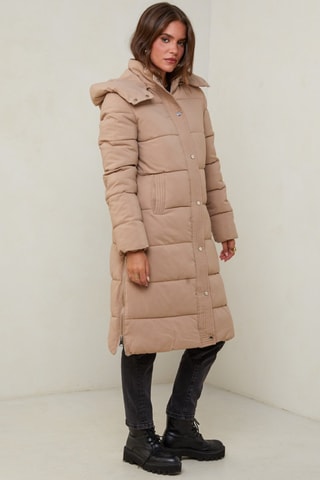 Doudoune longue droite - Camel