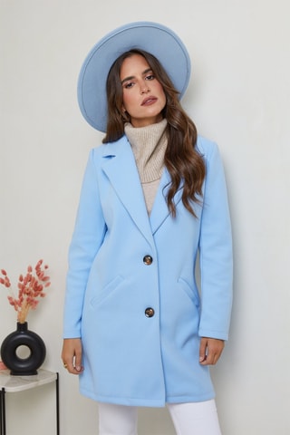 Manteau droit - Bleu