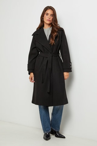 Manteau droit - Noir