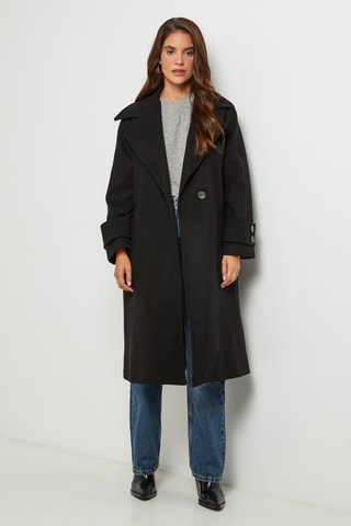 Manteau droit - Noir