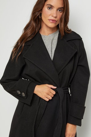 Manteau droit - Noir
