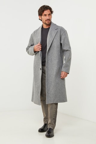 Manteau droit - Gris