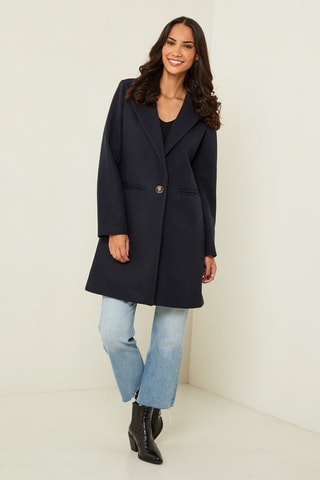 Manteau droit - Bleu marine