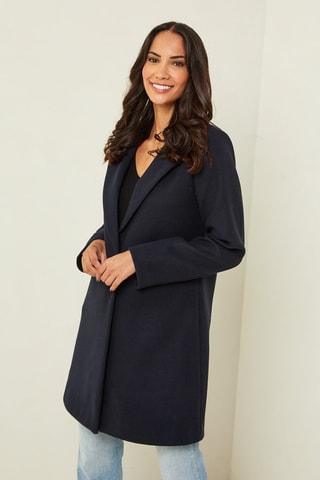 Manteau droit - Bleu marine