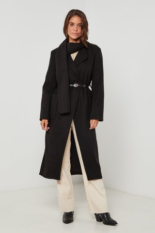 Manteau droit - Noir