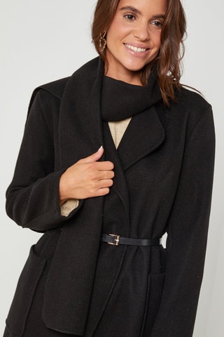 Manteau droit - Noir