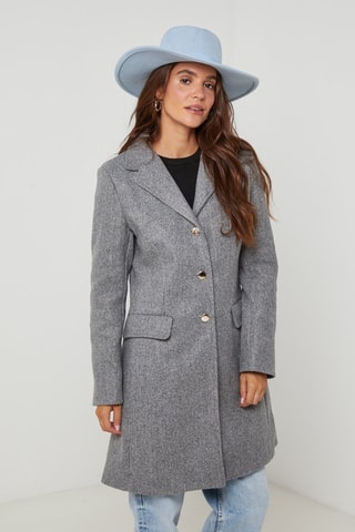 Manteau droit - Gris