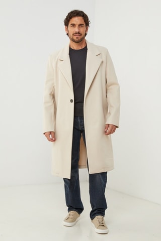 Manteau droit - Beige