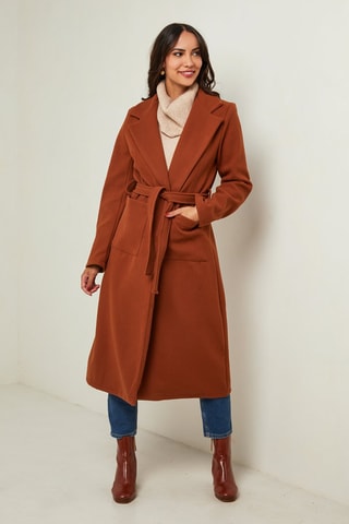 Manteau droit - Marron