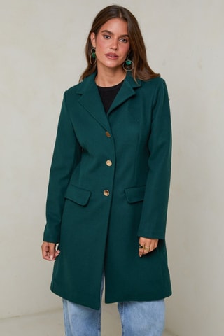 Manteau droit - Vert