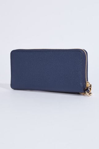 Cartera de piel - Azul marino